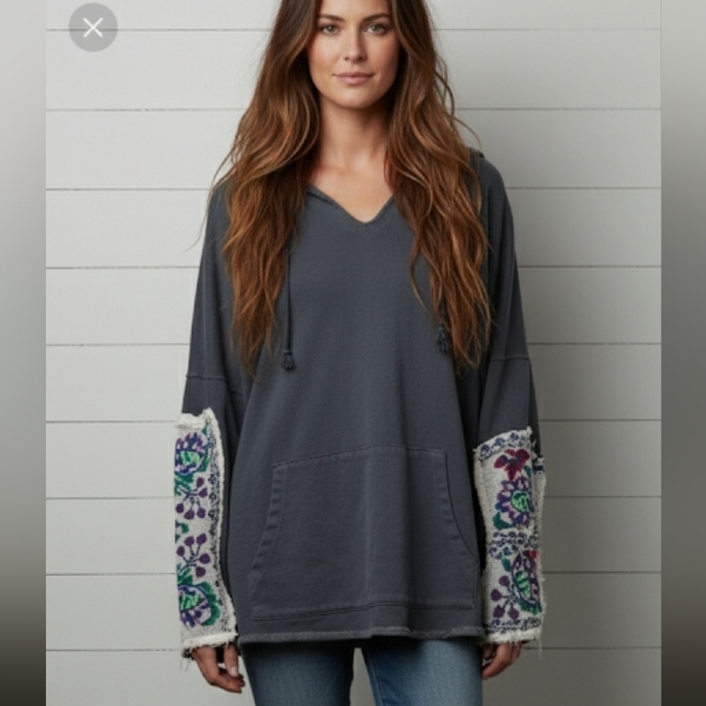 Upcycled boho hoodie size 4X